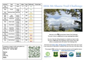 Mt Shasta Trail Challenge Passport